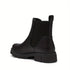 SCHWARZE STIEFEL MIT NIEDRIGEM PLATEAU UND HOHEM ABSATZ FÜR DAMEN | MODISCHE STIEFELETTEN MIT SCHNÜRUNG